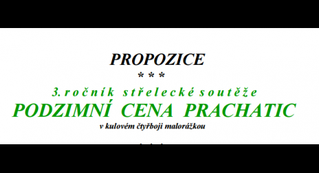 Podzimní cena Prachatic 24. 10. 2015
