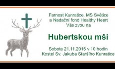 Pozvánka na Hubertskou mši do Kunratic