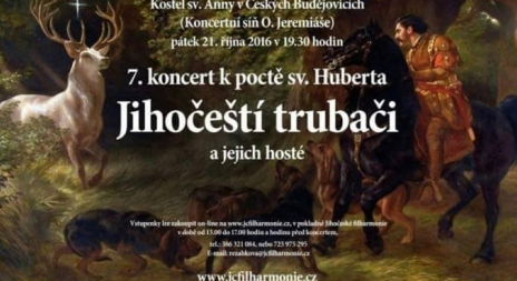 Pozvánka na 7. koncert k poctě Sv. Huberta 