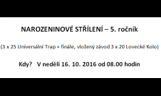 Pozvánka na narozeninové střílení na střelnici Popice